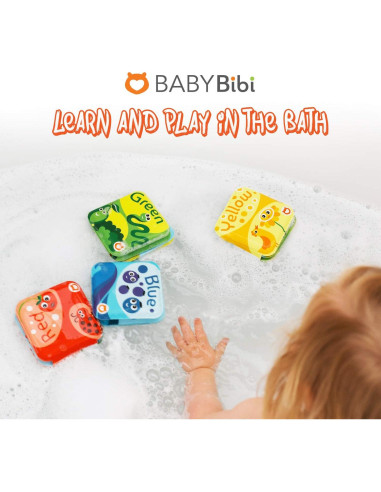 BabyBibi Libros Flotantes para Baño - Juego de 4 Colores