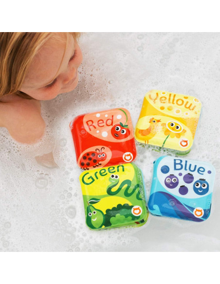 BabyBibi Libros Flotantes para Baño - Juego de 4 Colores