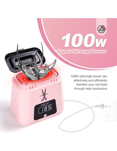 Esterilizador de Herramientas de Uñas Saviland Rosa 185C