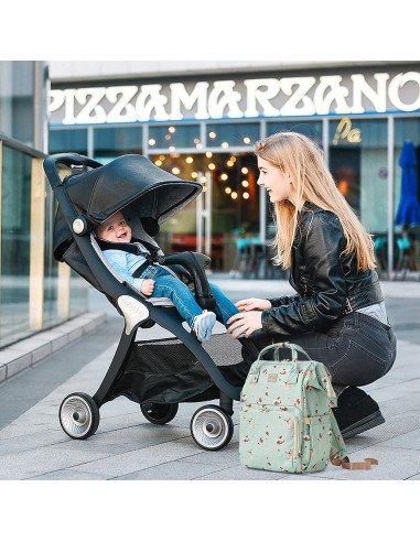 Mochila de Pañales Camillemma Verde Grande Impermeable 20.8L