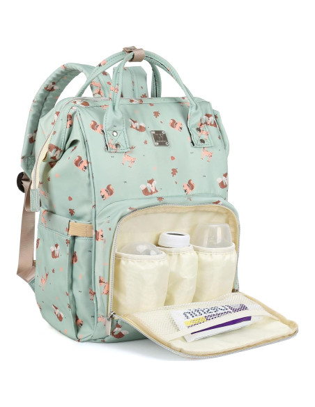 Mochila de Pañales Camillemma Verde Grande Impermeable 20.8L