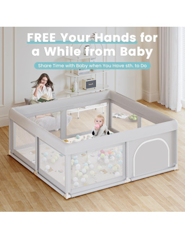 Parque Infantil con Alfombra BWL001 para Bebés 127x127 cm