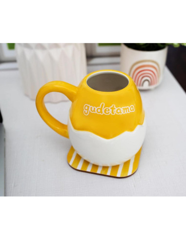 Taza de cerámica Gudetama 20 oz - Silver Buffalo - Amarillo