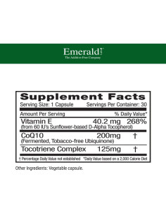 Suplemento CoQ10 200mg Emerald Labs - 30 Cápsulas Antioxidantes 2