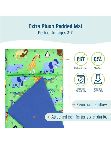 Manta de Siesta Wildkin para Niños - Animales Salvajes 127x51cm