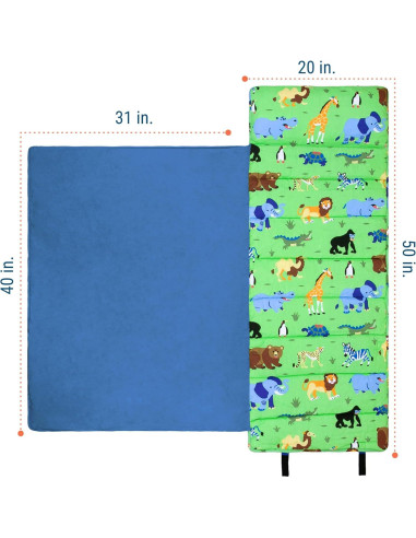 Manta de Siesta Wildkin para Niños - Animales Salvajes 127x51cm