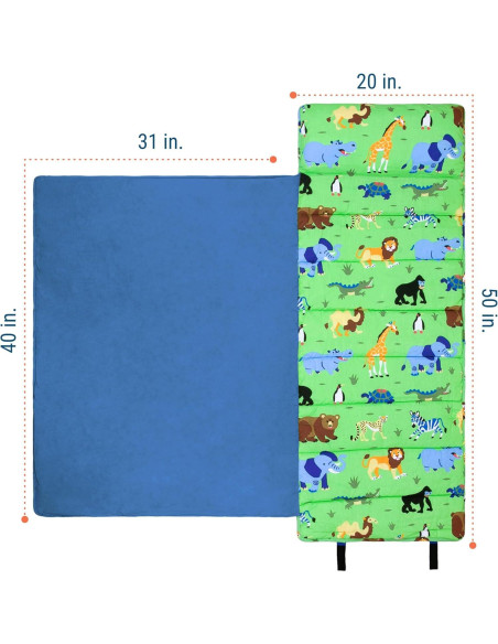 Manta de Siesta Wildkin para Niños - Animales Salvajes 127x51cm