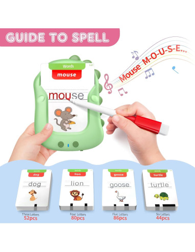 Tarjetas de Flash Interactivas Brakverla para Niños 3-8 Años