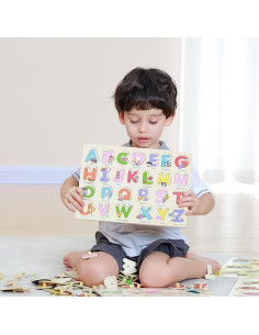 Rompecabezas de Madera Montessori GRINNNIE 3 Piezas Educativo 2