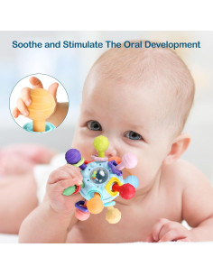 Juguete de Dentición Sensory para Bebés - Silicona Montessori 0-12 Meses 2