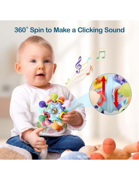 Juguete de Dentición Sensory para Bebés - Silicona Montessori 0-12 Meses