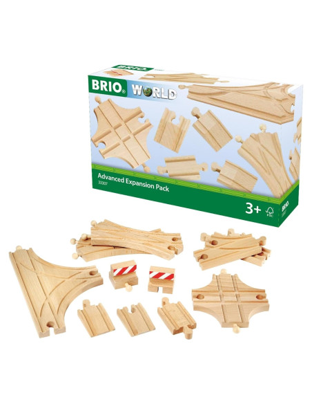 Paquete de Expansión Avanzada BRIO World - Pista de Tren 11 Piezas