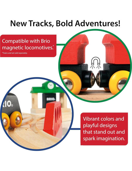 Paquete de Expansión Avanzada BRIO World - Pista de Tren 11 Piezas