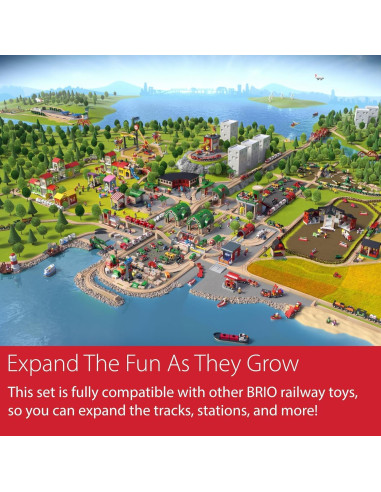 Paquete de Expansión Avanzada BRIO World - Pista de Tren 11 Piezas