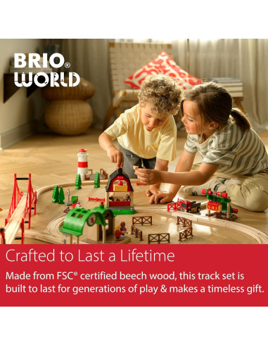 Paquete de Expansión Avanzada BRIO World - Pista de Tren 11 Piezas