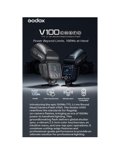 Flash Godox V100C para Canon 100Ws TTL 2.4G HSS 2