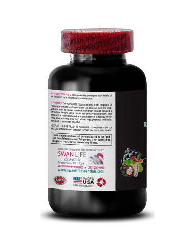 Suplemento Antioxidante Resveratrol SWAN LIFE 3 Botellas 180 Cápsulas
