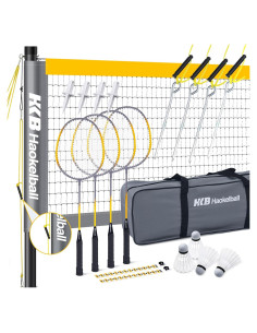 Conjunto de Bádminton Profesional Haokelball 4 Raquetas y Red