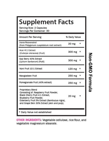 Suplemento Antioxidante Resveratrol SWAN LIFE 3 Botellas 180 Cápsulas