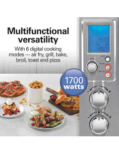 Horno Tostador Hamilton Beach 6-en-1 Acero Inoxidable 24.9L 2