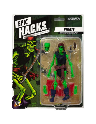 Figura de Acción Esqueleto Pirata Boss Fight 1:12 con Accesorios