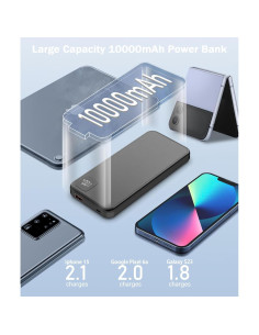 Cargador Portátil JPEOAYBI 10000mAh Carga Rápida 4 Salidas 2