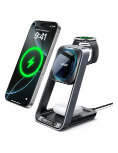 Estación de Carga Inalámbrica 3 en 1 APOR con Ventilador