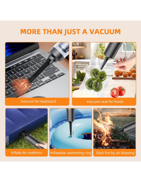 Aspiradora de Coche AILEWING EG-121 Sin Cable 19000Pa 4-en-1