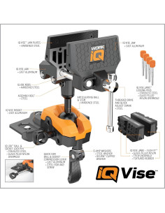 Tornillo de banco articulado WORK IQ IQVISE 360 acero y aluminio 2