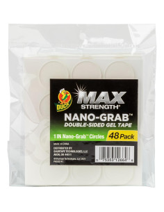 Cinta de Gel Doble Cara Duck Max 1" Círculos Transparente 48 Unidades 2