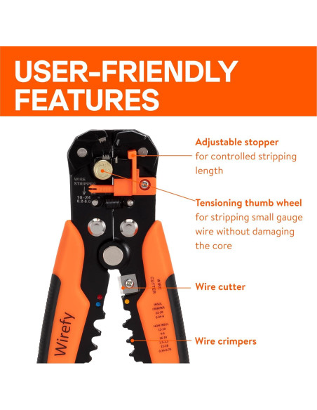 Desforrador de Cables Wirefy Automático 3 en 1 - 0.2-6 mm