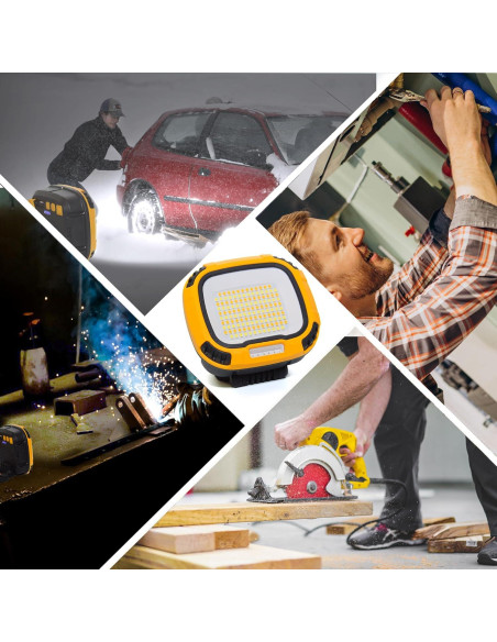 Paquete de 2 Luces de Trabajo LED GOZLILU 5000 Lúmenes Recargables