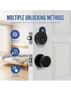 Cerradura Inteligente Cielsa Dawn 021+8626 Negra con Huella Dactilar 2