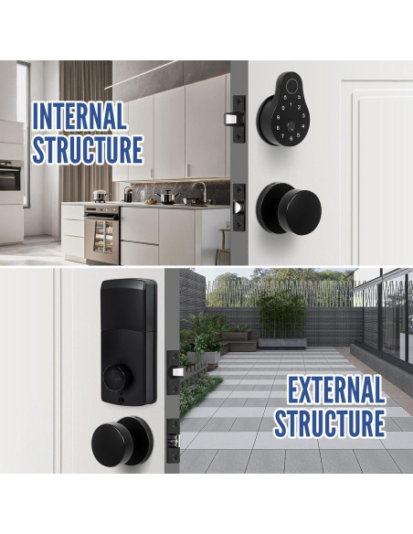 Cerradura Inteligente Cielsa Dawn 021+8626 Negra con Huella Dactilar