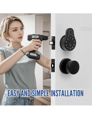 Cerradura Inteligente Cielsa Dawn 021+8626 Negra con Huella Dactilar