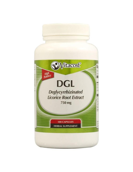 Vitacost DGL Extracto de Regaliz Deglicirrizinado 750 mg - 100 Cápsulas