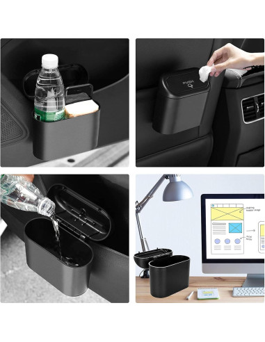 Bote de Basura para Auto con Tapa - Organizador Compacto