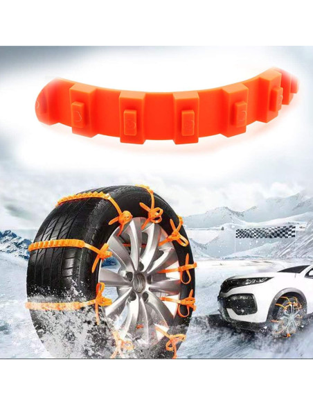 Cadena Antideslizante para Neumáticos de Nieve DZS Elec 10pcs 900mm
