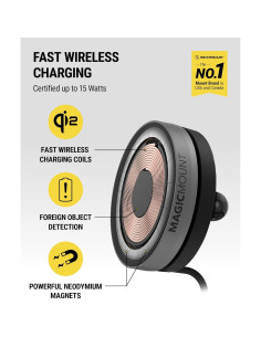 Cargador Inalámbrico para Auto Scosche Qi2 15W MagSafe 2