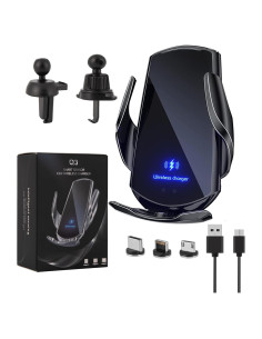 Soporte Cargador Inalámbrico para Auto LFNOWN 15W con Auto-Cierre