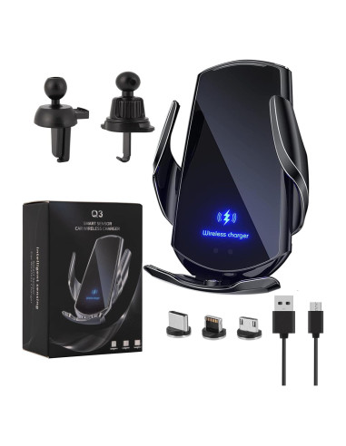 Soporte Cargador Inalámbrico para Auto LFNOWN 15W con Auto-Cierre