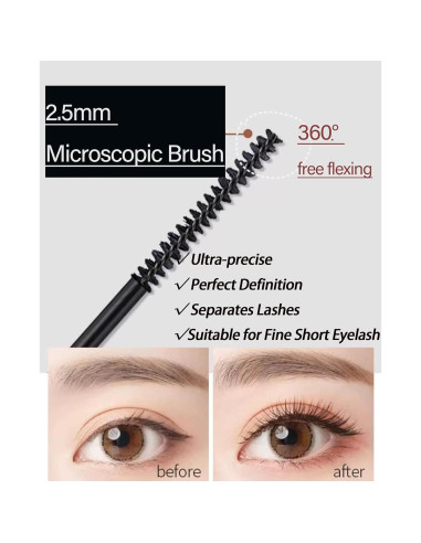 Máscara Voluminizadora Okerker para Pestañas Cortas 9g