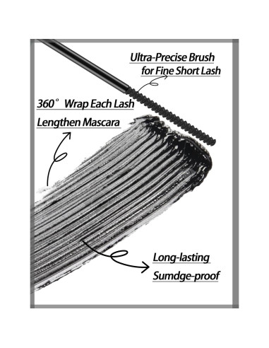 Máscara Voluminizadora Okerker para Pestañas Cortas 9g