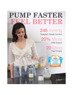 Extractor de Leche Materna Eléctrico Inalámbrico MOMPINKE S12 24mm 2