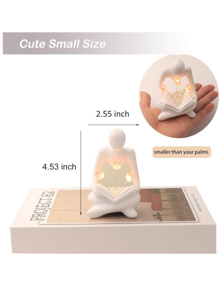 Lámpara Tulipán ITOWNKN LED Escultura de Lectura 6.1x11.5cm Lámpara Tulipán ITOWNKN LED Escultura de Lectura 6.1x11.5cm