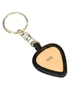 Llavero con Púa de Guitarra de Bronce Hecha a Mano