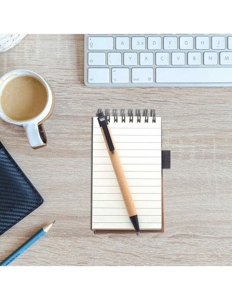 10 Cuadernos Espirales Reciclables PROMOCIONES DE DESCUENTO - 60 Páginas Rayadas - Negro