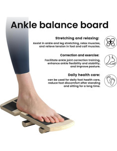 Entrenador de Fuerza para Tobillo Ptanexx - Tabla de Equilibrio 33x13cm 2
