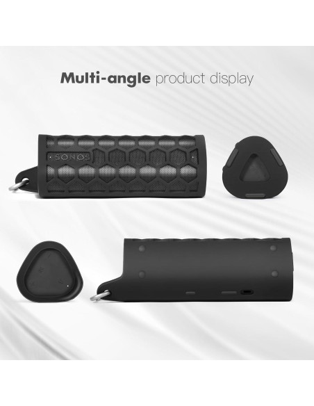 Funda de Silicona OUKNAK para Altavoz Sonos Roam 2 - Negro