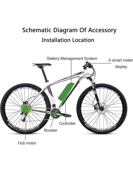 Kit Conversión Bicicleta Eléctrica DEMITER 48V 1000W 1500W
